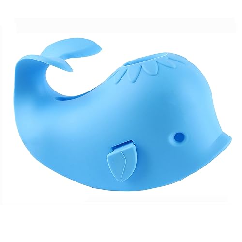 Bath Spout Cover for Bathtub - Protects Baby from Bumping Head During Bathing Time Baby Faucet Cover Universal Faucet Protective Cover Whale Design（Blue） - Jamouz
