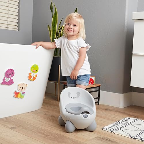 Infantino Potty Pals Potty Seat - Potty Training Toilet, Removable Bowl with Splashguard, Slip Resistant Feet, Gray Koala - Jamouz