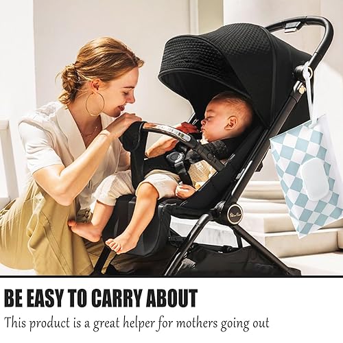 FEBSNOW 4 Pack Baby Wipe Dispenser, Portable Refillable Wipe Holder, Baby Wipes Container, Wipe Dispenser, Reusable Travel Wet Wipe Pouch (Geometric) - Jamouz