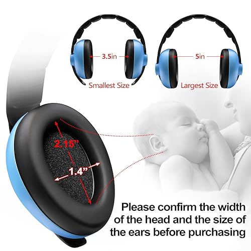 Baby Ear Protection Noise Cancelling Headphones for Babies for 3 Months to 3 Years (Blue) - Jamouz