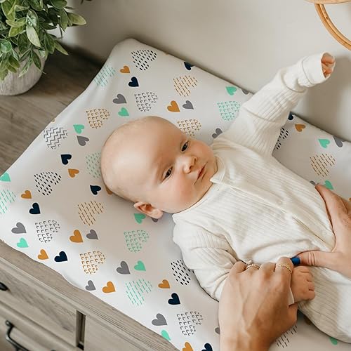 Stretchy Changing Pad Covers for Boys Girls,2 Pack Jersey Knit,Elephant & Whale - Jamouz