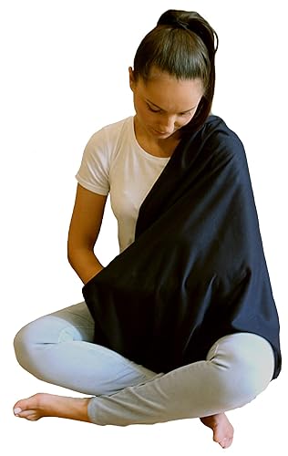 LK Baby 2pk Infinity Nursing Scarf Breastfeeding Cover Ultra Soft (Grey/Navy) - Jamouz