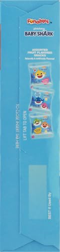 Funables Fruit Snacks, Baby Shark Shaped Fruit Flavored Snacks, 0.8 Ounce Pouches (Pack of 30) - Jamouz