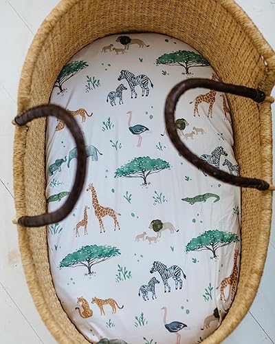 Baby Changing Pad Cover 2-Pack for Girls (Fleurette) - Premium Fitted Sheets Baby Diaper Changing Table Cover - Buttery Soft Cotton Blend - Jamouz