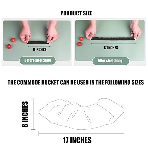 Potty Chair Liners with Elastic, Portable Potty Training Bags, Potty Refill Liners Disposable for Toddlers Kids and Baby,Toilet Seat Cover,17x8Inches,Clear,200pieces - Jamouz