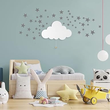 Lumipets Lighted Balloons, Nursery Night Light, Wall Mounted Lighted, Battery Operated Cloud Light Sign–Lightweight Kids Night Light for Babies, Toddlers, Kids - 17.7 x 11.2 x 1.5-in - Jamouz