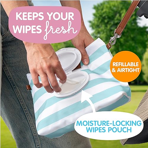 Bumco Diaper Clutch Bag - Mini Diaper Cream Spatula & Wipes Dispenser, BPA-Free Butt Spatula Baby Essentials - Jamouz