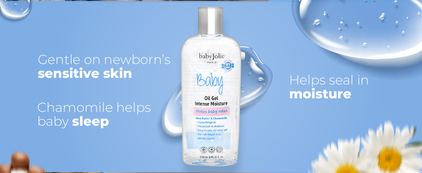 helps seal in moisture, gentle on newborn sensitive skin, chamomile helps baby sleep, benefits