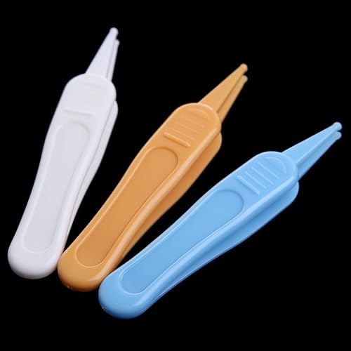 Baby Care Ear Nose Navel Cleaning Tweezers Safety Forceps Plastic Cleaner Clip - Jamouz