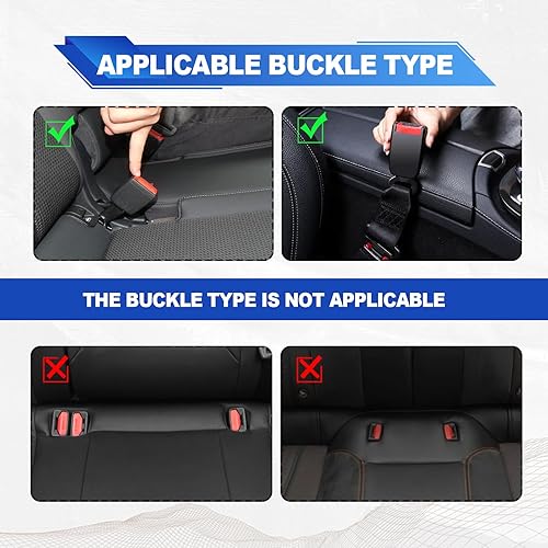 stymart 2PCS Safety Belt Buckle Holder, Silicone Safety Belt Buckle Booster, Keep the Safety Belt Buckle Upright and Stable, Silicone Safety Belt Buckle Booster Suitable for Kids (Black) - Jamouz