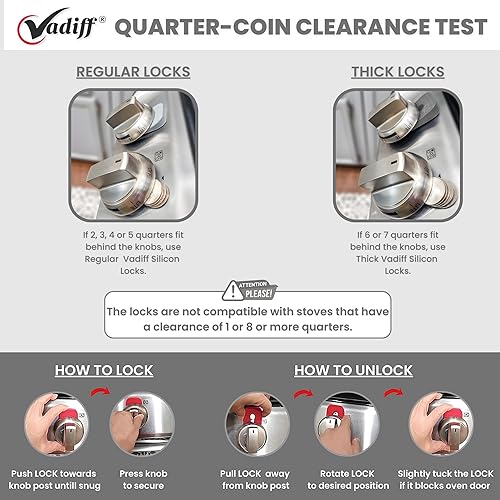 Silicone Gas Stove Child Safety Knob Locks | Stove Knob Cover (5 Pk) (Gray) - Jamouz