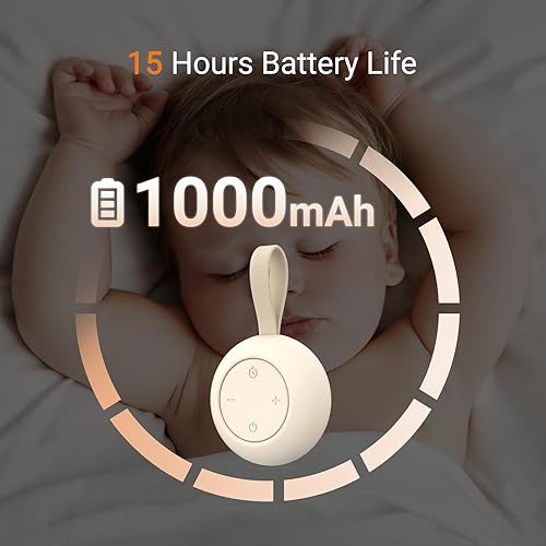 Portable Baby Sound Machine [White Noise for Babies Kids Adults][Baby Sleep Soother][Timer Function][12 Soothing Sounds] 15 Hours Battery Life, Travel,Registry Gift,Baby Shower,Clips on Baby Stroller - Jamouz