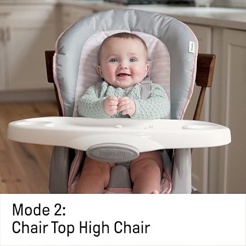 Ingenuity Full Course 6-in-1 High Chair - Baby to 5 Years Old, 6 Convertible Modes, 2 Dishwasher Safe Trays - Astro, 13108 - Jamouz