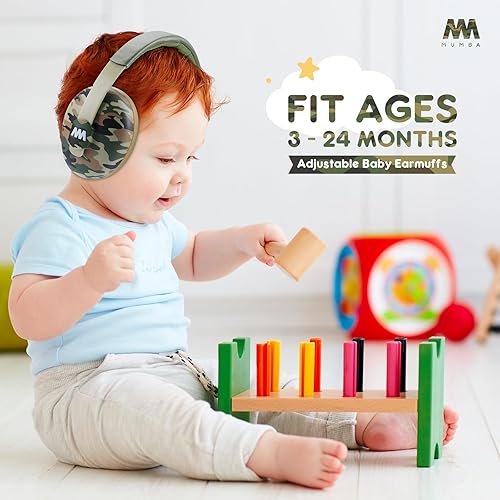 Mumba Baby Ear Protection Noise Cancelling Headphones for Babies and Toddlers Baby Earmuffs - Ages 3-24+ Months - Jamouz