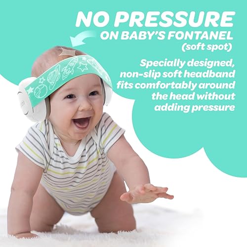 Mack's Baby Muffs | Baby Ear Muffs Noise Protection | High NRR | Noise Cancelling Headphones for Babies & Toddlers - Jamouz