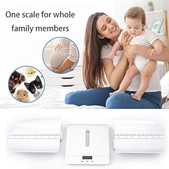Digital Pet Scale, Baby Scale, with 3 Weighing Modes(kg/oz/lb), Max 220 lbs, Capacity with Precision up to 0.02lbs, White, Suitable for Infant, Puppies, Mom - Jamouz