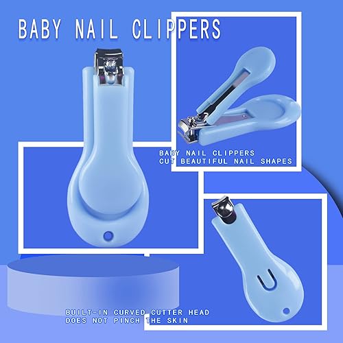 Baby Care Kits,Baby Grooming Kit,10 in 1 Newborn Essentials Must Haves,Baby Nail Clippers Baby Brush Baby Comb Earpick Nose Cleaning Tool Baby Nail File Nursing Baby Kit （Blue） - Jamouz