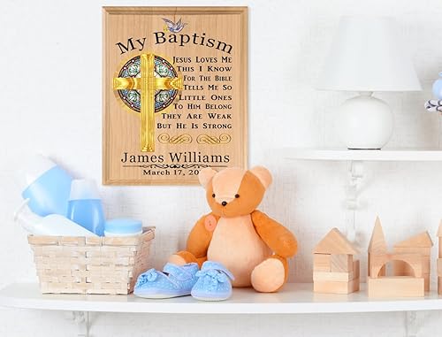 Baptism Gift Blessing Personalized Christening Gifts - for Boys Baby Girls Babies Made in USA (My Baptism) - Jamouz