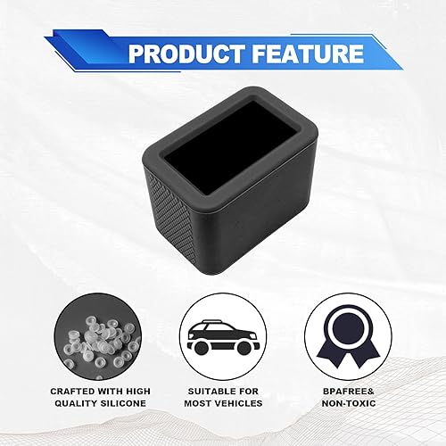 stymart 2PCS Safety Belt Buckle Holder, Silicone Safety Belt Buckle Booster, Keep the Safety Belt Buckle Upright and Stable, Silicone Safety Belt Buckle Booster Suitable for Kids (Black) - Jamouz