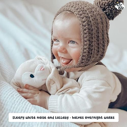 Riff Raff Bunny Sleep-Soother Unique Lullaby, Heartbeat & White Noise Plush, Washable, Portable, Perfect Sleep Aid - Jamouz