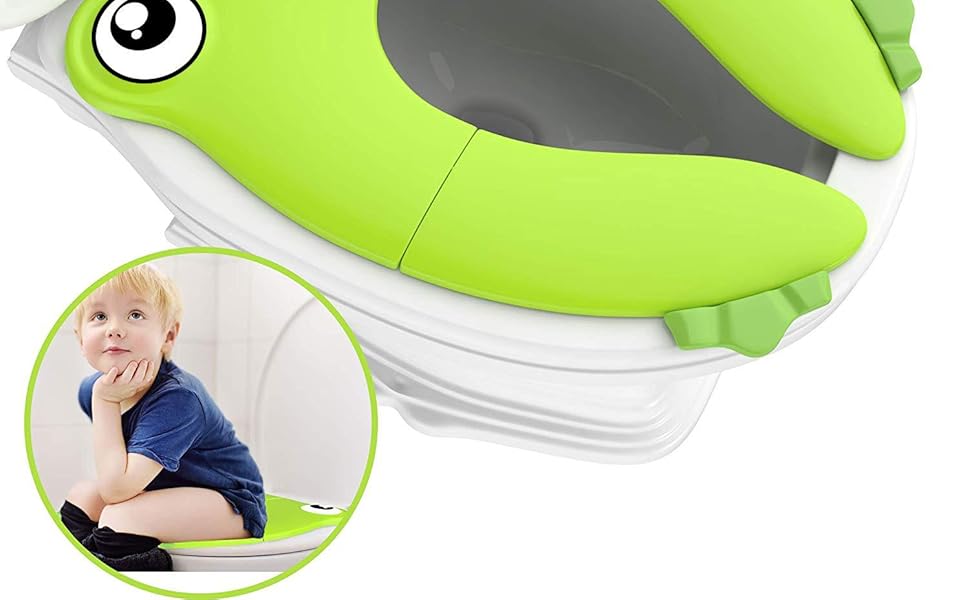 Potty Seat Green On Toilet