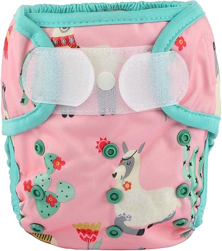 Baby Cloth Diaper Cover Nappy Hook and Loop Double Gusset 6.6lbs to 33lbs (Rabbits Wolves) - Jamouz