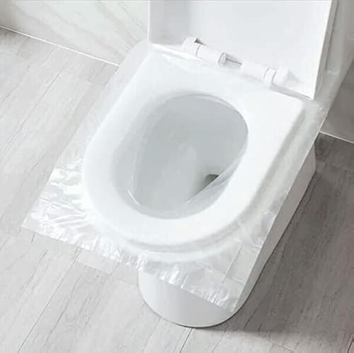 EGV-50 Pieces Disposable Plastic Toilet Seat Cover Waterproof, WC Cushion Toilet Cushion for Baby Pregnant Mom, Independent Packaging Suitable for Travel - Jamouz