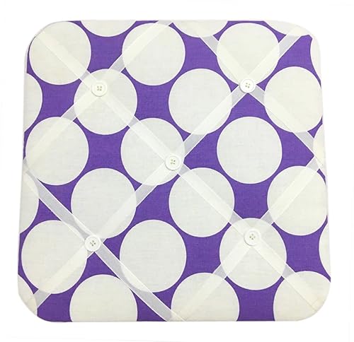 Bacati Large Dots Fabric Memory/Memo Photo Bulletin Board, Purple - Jamouz