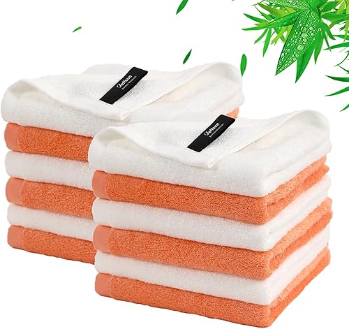 Wash Cloths 6 Pack, Reusable Makeup Remover Towel, 13x13 inch Large Washcloths for Face and Body, Super Soft and Skin Friendly Face Towel on Sensitive Skin, Easy to Rinse Grey Facial Cleaning Cloths - Jamouz