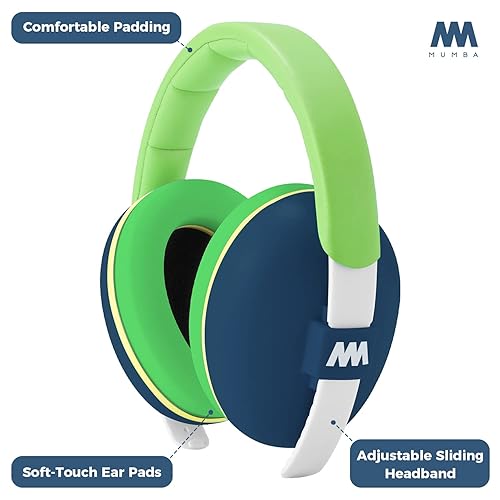 Mumba Baby Ear Protection Noise Cancelling Headphones for Babies and Toddlers Baby Earmuffs - Ages 3-24+ Months - Jamouz