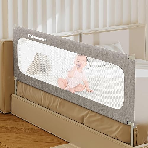 Bed Rail for Toddlers - 3 Pack Toddler Bed Rails U Shape Baby Bed Rail Guard with Child Lock | Height Adjustable Kids Bed Guard Rail Safety Side Rails for Queen Size Bed (78.7×78.7x59'') - Jamouz