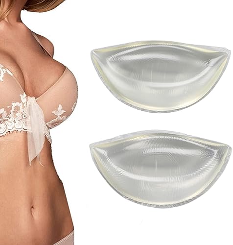 Clear Silicone Bra Inserts - Triangle Gel Breast Inserts Enhancers Waterproof Push Up Pads Bra for Bikini Swimsuit - Jamouz