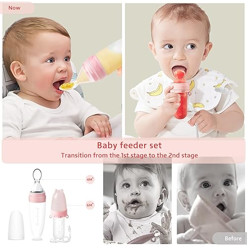 Termichy Baby Food Dispensing Spoon: Squeeze Feeder Dispenser for Baby - Self Feeding Bottle Spoon - Jamouz