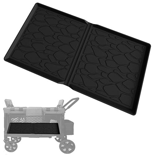All Weather Silicone Stroller Wagon Mat - Waterproof Protective Liner for Sand, Dirt, Mud & Rain - Compatible with W4 Models - 33.6'x20.6'x0.75' (Beach, Camping, Daily Use) - Jamouz
