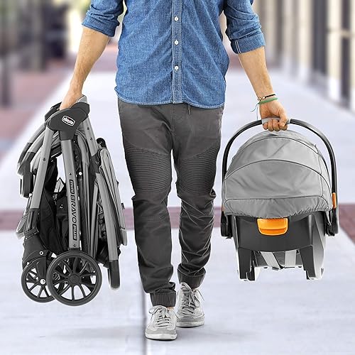 Chicco Mini Bravo Plus Travel System - Slate | Grey - Jamouz