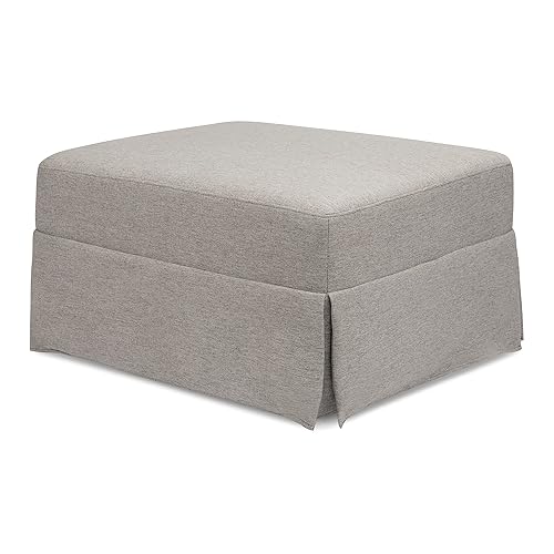 Namesake Crawford Gliding Ottoman in Performance Grey Eco-Weave, Water Repellent & Stain Resistant, Greenguard Gold & CertiPUR-US Certified - Jamouz