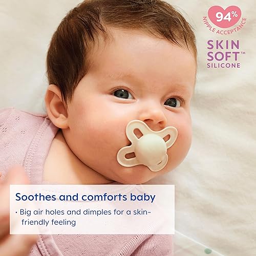 MAM Original Start Matte Newborn Baby Pacifier, Best Pacifier for Breastfed Babies, Boy, 0-3 Months (Pack of 4) - Jamouz