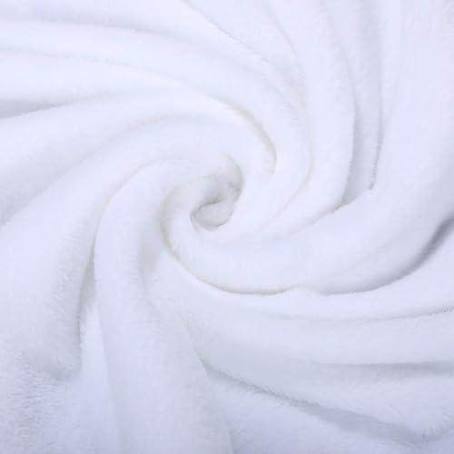 Boao 2 Pcs Sublimation Baby Blankets 30 x 40 Inch Blank White Baby Receiving Blanket Fuzzy Soft Warm Blanket Infant Newborn Blanket for Crib Stroller DIY - Jamouz