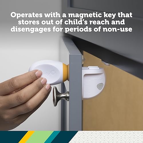 Safety 1st Adhesive Magnetic Lock System, 4 Locks And 1 Key - Jamouz