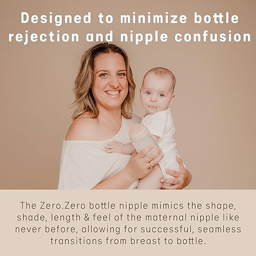 Suavinex Zero.Zero Medium Flow Asymmetrical Silicone Nipple, 2 Pack (3m+), Fair - Jamouz