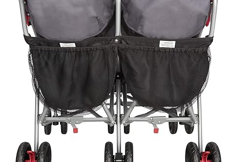 Delta Children LX Side by Side Stroller - with Recline, Storage & Compact Fold, Grey - Jamouz