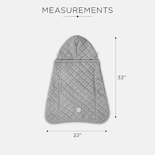 7AM Enfant Baby Carrier Cover - K-Poncho Universal Fit Winter Ultra Soft Plush Lining, Water Repellent Bunting Bag with Adjustable Hood, Multifunctional Stroller & Car Seat Blanket Cover | (0-3T) - Jamouz