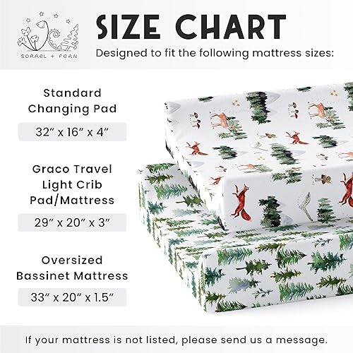 Baby Changing Pad Cover 2-Pack for Girls (Fleurette) - Premium Fitted Sheets Baby Diaper Changing Table Cover - Buttery Soft Cotton Blend - Jamouz