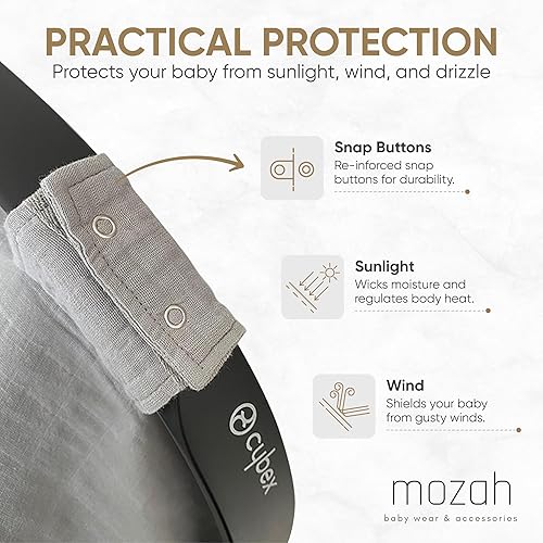 MOZAH Baby Multi-Use Cover: 9-in-1 Car Seat Covers Canopy Cover, Breathable Breastfeeding Cover, Stroller Cover & More, Boys & Girls Shower Gifts (Warm Taupe) - Jamouz
