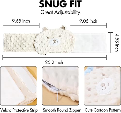 Baby Colic Relief Gripe Belt Seed Heating Pad with Gentle Warmth Tummy Wrap for Soothing Gas and Upset Stomach (Beige, 0m+) - Jamouz