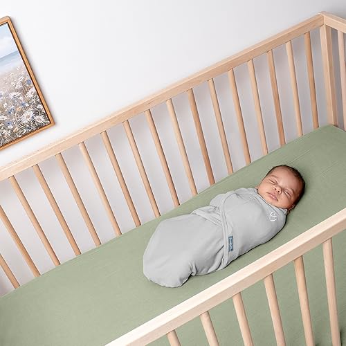 SwaddleMe by Ingenuity Original Swaddle with Easy-Change, 100% Cotton, Improves Sleep & Calms Startle Reflex, 3-6 Months, 3-Pack - Mountaineer - Jamouz