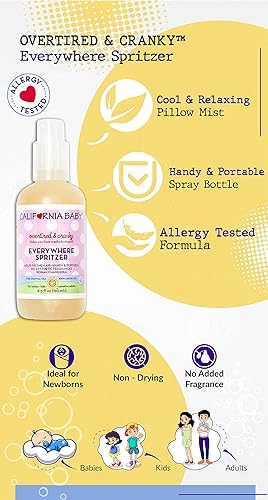 California Baby Aromatherapy Spritzer - Overtired & Cranky, 6.5 oz - Jamouz