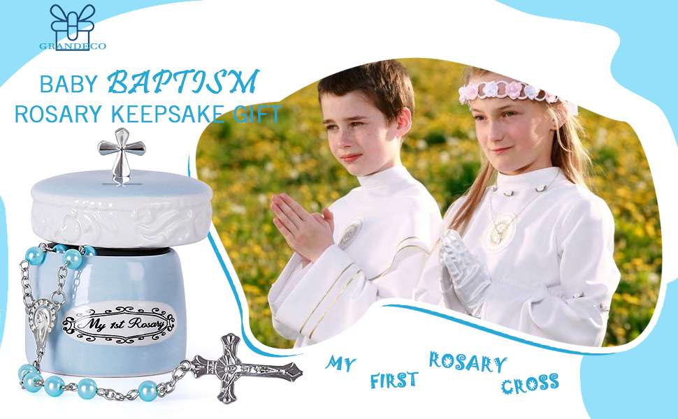 Baby Baptism  Rosary Keepsake Gift 