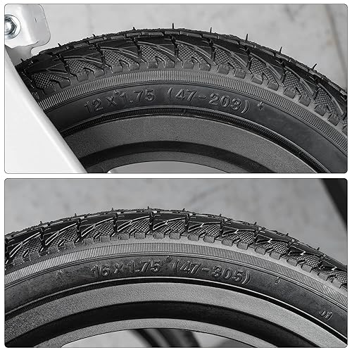 Front 12/12.5×1.75/2.125/2.25 Tires and Tubes Compatible with 3-Wheeler Gear Jogging Troller Models (Both Single and Double Strollers) Including Revolution SE/Pro/Flex/SU/Ironman - Jamouz