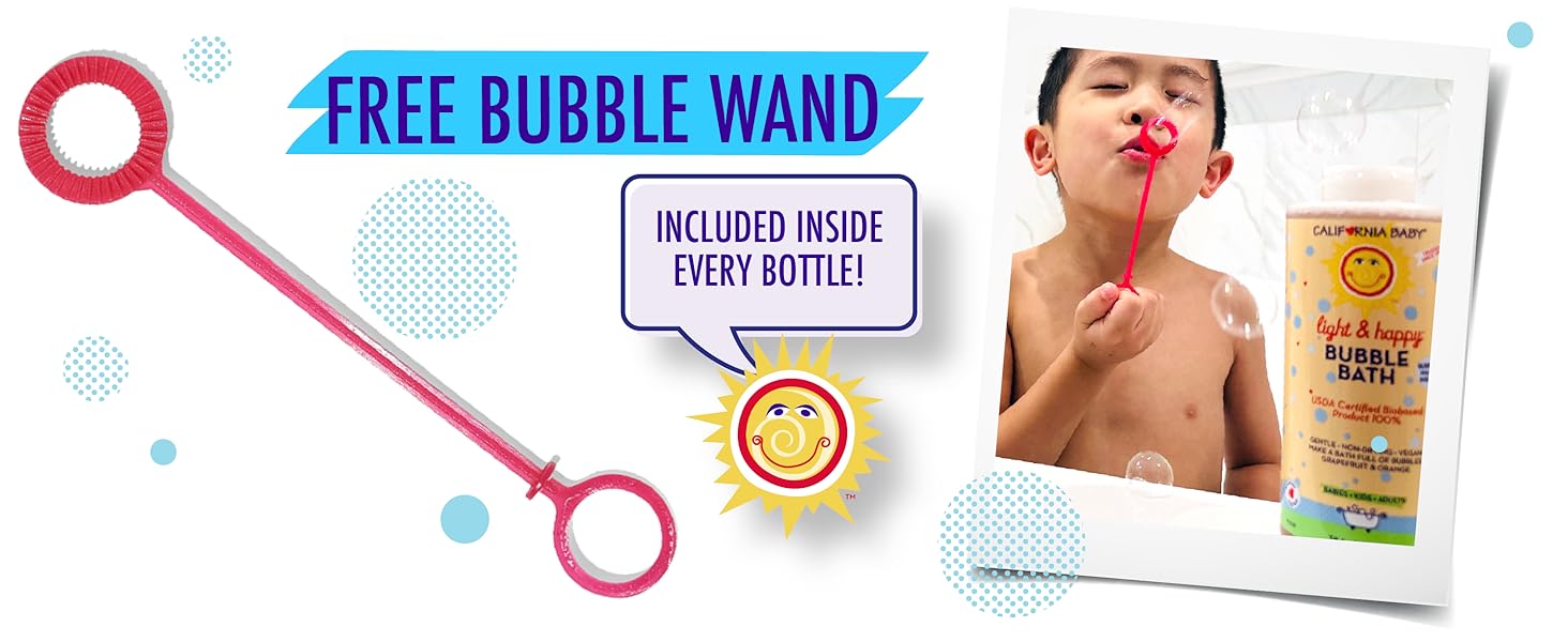 Free Bubble Wand inside each bottle!